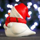 Фигура с подсветкой "Птичка в шарфике и шапке" красная, 9х7х10см - фото 41973751