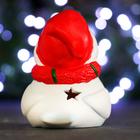 Фигура с подсветкой "Птичка в шарфике и шапке" красная, 9х7х10см - фото 41973752