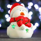 Фигура с подсветкой "Птичка в шарфике и шапке" красная, 9х7х10см - фото 41973753