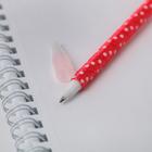 Ручка пластик, фигурная, сердце розовое - Фото 2