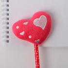 Ручка пластик, фигурная, сердце розовое - Фото 3