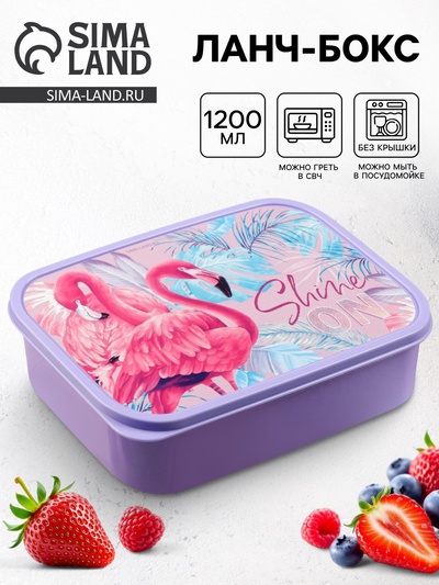 Ланч - бокс прямоугольный Shine on, 1200 мл