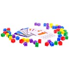 Обучающий набор «Кубики-конструктор: учимся считать» с заданиями, 50 кубиков, в пакете - фото 4309320