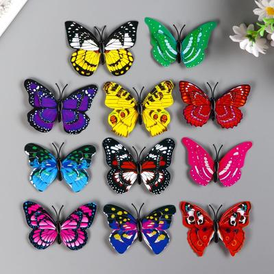 Магнит на холодильник «Бабочка с двойными крылышками», 6×6.5 см, МИКС