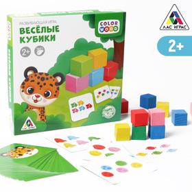 Настольная игра «Весёлые кубики» с деревянными вложениями