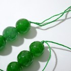 Бусины на нити шар №10 гранёный «Агат» зелёный (37 бусин, ± 38 см) - фото 9411765