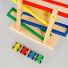 Детская деревянная игрушка 2 в 1 «Автотрек и счёты», 31 × 28 × 9,5 см - фото 3971740