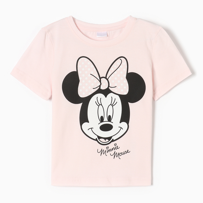 Футболка Disney "Minnie Mouse", рост 86-92 (28), розовый - Фото 1