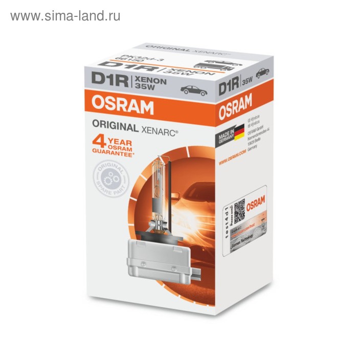Лампа ксеноновая Osram D1R 35W PK32d-3 Xenon Xenarc 4300K 85V, 66150 - Фото 1