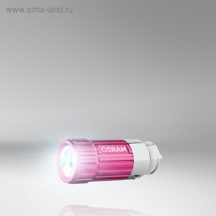 Фонарь ручной аккумуляторный алюминиевый в прикуриватель, розовый Osram LEDIL205-PK - Фото 1