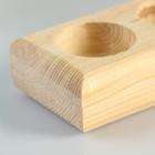 Деревянный подсвечник на 2 свечи «Прямоугольный», массив, 11×6×3 см - Фото 3