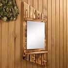 Зеркало «Диагональ», 78×35 см, обожжённое дерево, «Добропаровъ» - Фото 2