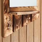 Зеркало «Диагональ», 78×35 см, обожжённое дерево, «Добропаровъ» - Фото 6