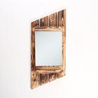 Зеркало «Диагональ», 78×35 см, обожжённое дерево, «Добропаровъ» - Фото 7