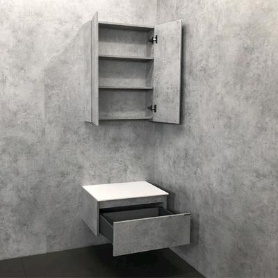 Шкаф подвесной COMFORTY «Осло – 60», 580×180×800 мм, цвет бетон светлый
