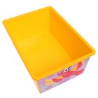 Ящик для игрушек, с крышкой, «Веселый зоопарк», объём 30 л, цвет жёлтый - Фото 4