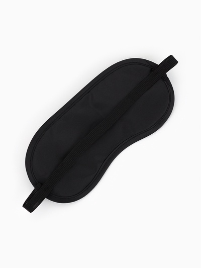 Маска для сна, сатиновая, резинка одинарная, 19×8.5 см, чёрная