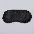 Маска для сна, сатиновая, резинка одинарная, 19×8.5 см, чёрная - Фото 4