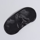 Маска для сна, сатиновая, с носиком, двойная резинка, 19 × 8,5 см, цвет чёрный - фото 79769