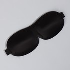 Маска для сна 3D, на липучке, 22,5 × 9 см, цвет чёрный - Фото 3