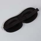 Маска для сна 3D, на липучке, 22,5 × 9 см, цвет чёрный - Фото 4
