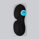 Маска для сна 3D, на липучке, 22,5 × 9 см, цвет чёрный - Фото 8