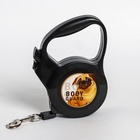 Рулетка "Body guard", 3 м, вес животного до 18 кг, черная - фото 46774781