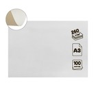 Картон хром-эрзац А3 (30х42см), 100 листов, 260 г/м2, "Ладога" немелованный, 0.35 мм - фото 9017767