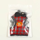 Шлейка с поводком, размер М, поводок 120×1 см, ОШ 28-48 см, ОГ 32-52 см, мягкая, красная, серая - Фото 8