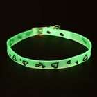 Ошейник «Нежные сердца», 30×1 см, ОШ 19-26 см, светящийся в темноте., цвет МИКС 4762019