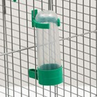Клетка для птиц "Пижон" №101, цвет хром , укомплектованная, 41 х 30 х 65 см, зеленый микс - Фото 15