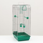 Клетка для птиц "Пижон" №102, хром, укомплектованная, 41х30х76 см, зеленый микс - Фото 13