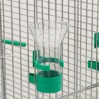 Клетка для птиц "Пижон" №102, хром, укомплектованная, 41х30х76 см, зеленый микс - Фото 15