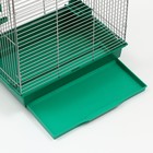 Клетка для птиц "Пижон" №102, хром, укомплектованная, 41х30х76 см, зеленый микс - Фото 19