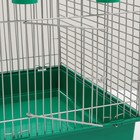 Клетка для птиц "Пижон" №102, хром, укомплектованная, 41х30х76 см, зеленый микс - Фото 14