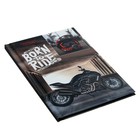 Записная книжка А6 48 листов в клетку "Чёрный мотоцикл", твердая обложка, глянцевая ламинация - фото 9674568