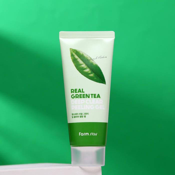 Гель для лица FarmStay, отшелушивающий, с экстрактом зелёного чая, 100 мл 20267