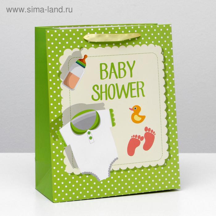 Пакет ламинированный "Baby shower" 26x32x12 - Фото 1