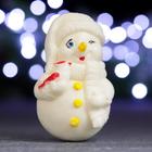 Фигурное мыло "Снеговик со снегирём" белый, 110гр, 9х6,5х3,5см - фото 11294961