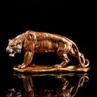 Статуэтка "Тигр рычащий", золотистая, 44х14х21 см, микс - фото 9018237