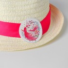 Панамка соломенная «Верю в чудеса», детская, р-р. 52 см - фото 40262158