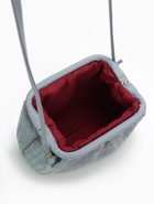 Клатч, отдел на фермуаре, цвет серый - фото 57936459