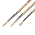 Набор кистей для рисования, коза, 3 штуки: № 1, 2, 3, круглые, деревянная ручка, международный размер - Фото 11