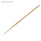 Набор кистей для рисования, коза, 3 штуки: № 1, 2, 3, круглые, деревянная ручка, международный размер - Фото 3