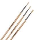 Набор кистей для рисования, коза, 3 штуки: № 1, 2, 3, круглые, деревянная ручка, международный размер - Фото 2