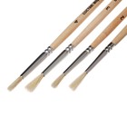 Набор кистей для рисования, коза, 4 штуки: № 1, 2, 3, 4, круглые, деревянная ручка, международный размер - Фото 6