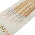 Набор кистей для рисования, коза, 5 штук: № 1, 2, 3, 4, 5, круглые, деревянная ручка, международный размер - Фото 2