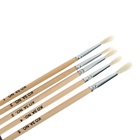 Набор кистей для рисования, коза, 5 штук: № 1, 2, 3, 4, 5, круглые, деревянная ручка, международный размер - Фото 12