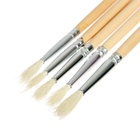 Набор кистей для рисования, коза, 5 штук: № 1, 2, 3, 4, 5, круглые, деревянная ручка, международный размер 4725850