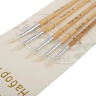 Набор кистей для рисования, коза, 5 штук: № 1, 2, 3, 4, 5, круглые, деревянная ручка, международный размер - Фото 4